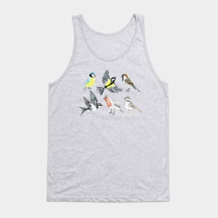 Illustrated Birds - Version 2 Tank Top